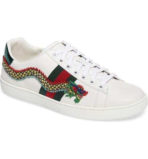 gucci new ace embroidered dragon sneakers|Gucci ace platform sneakers women.